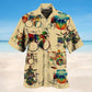 Bold Drum Music Hawaiian Shirt For Festival Travel, Beach Gatherings, And Relaxed Summer Style