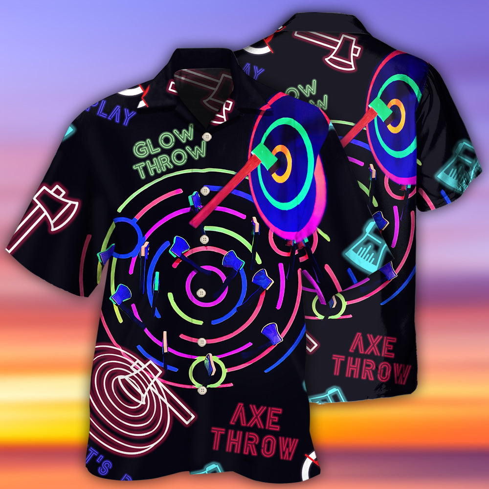 Axe Throwing Strength Sport Hawaiian Shirt For Resort Trips, Coastal Parties, And Warm Weather Style