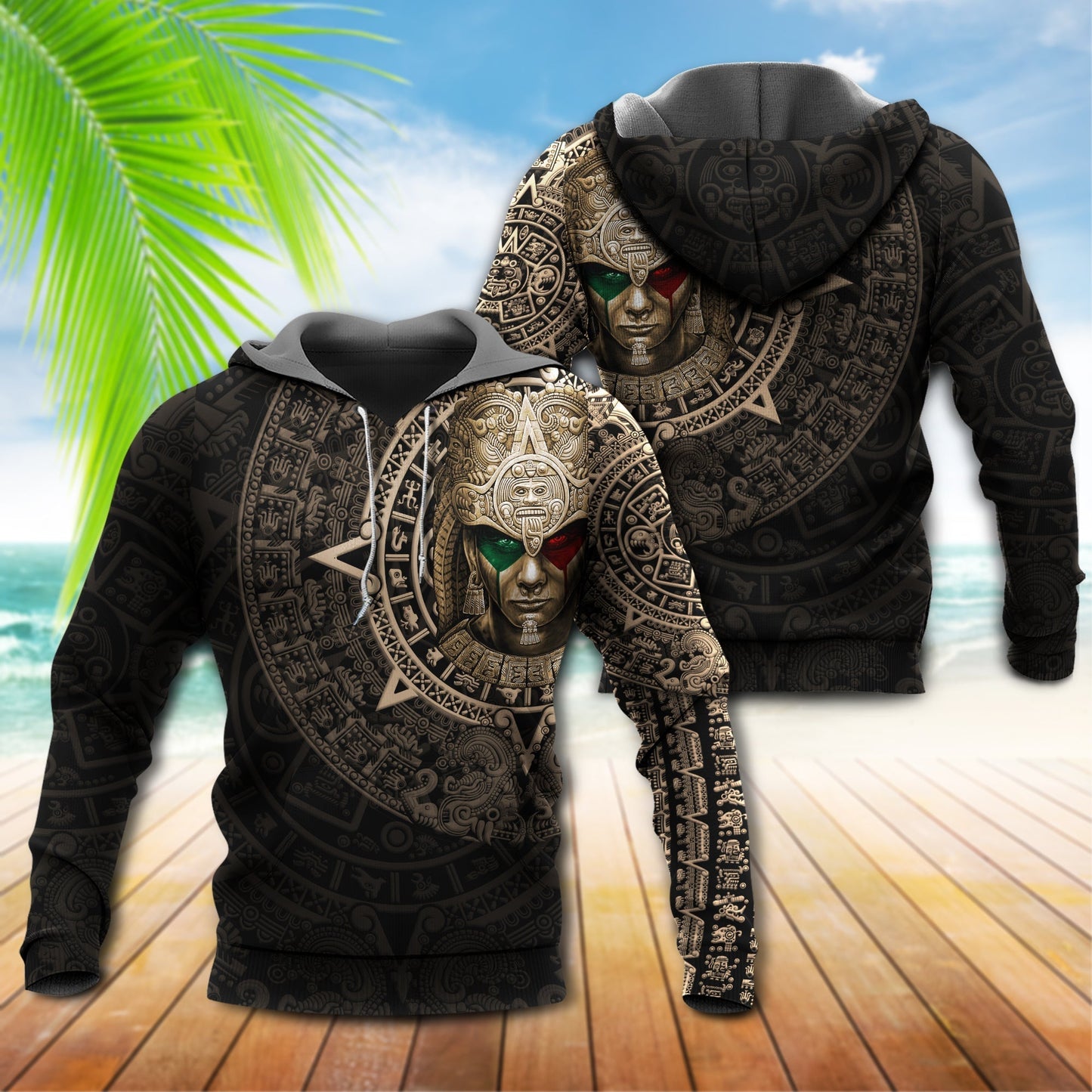 Mexican Aztec Hoodie For Cultural Appreciation Events Casual Wear And Thoughtful Gifting