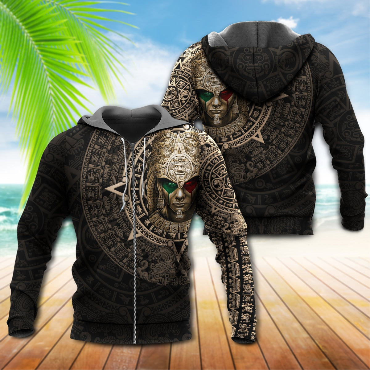 Mexican Aztec Hoodie For Cultural Appreciation Events Casual Wear And Thoughtful Gifting