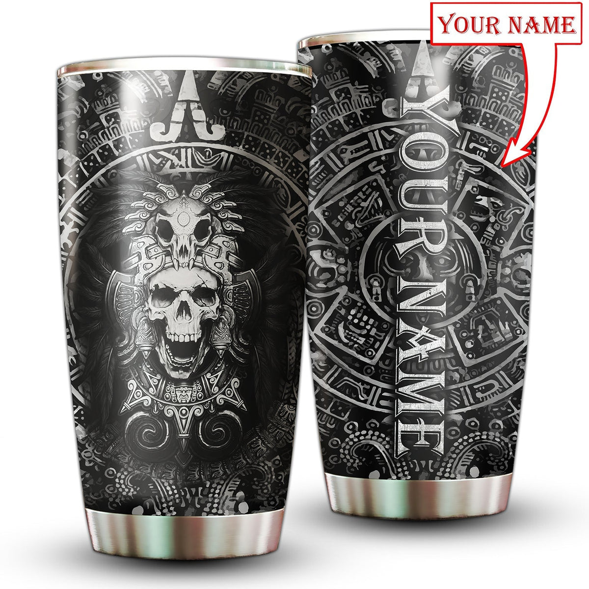 Aztec Mexico Lover Personalized 20 Oz Tumbler For Coffee Travel And Daily Drinks