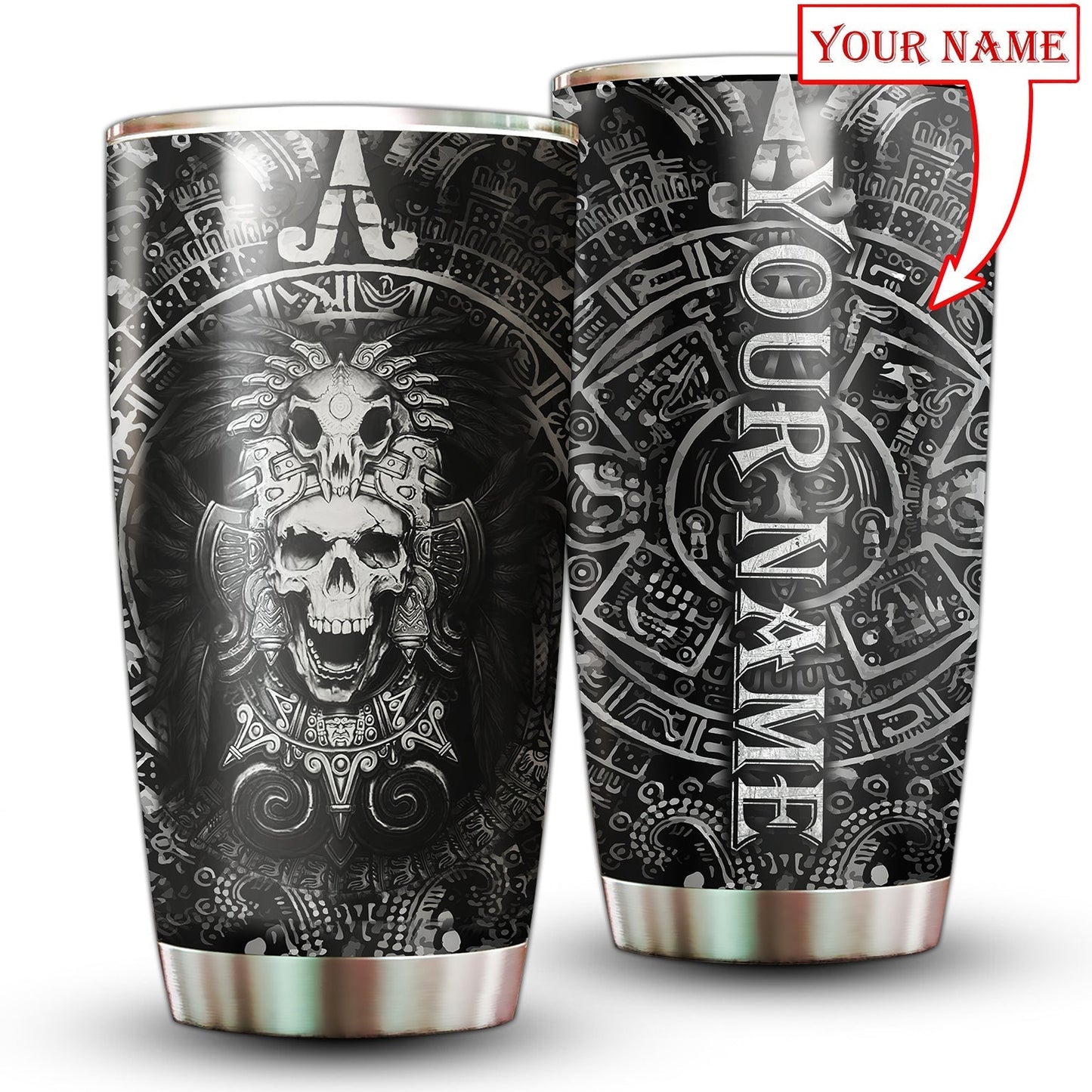 Aztec Mexico Lover Personalized 20 Oz Tumbler For Coffee Travel And Daily Drinks