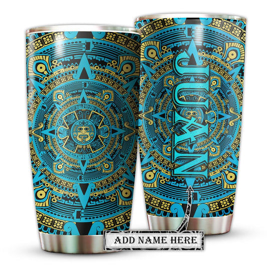 Aztec Mexico With Green Personalized 20 Oz Tumbler For Coffee Travel And Daily Drinks