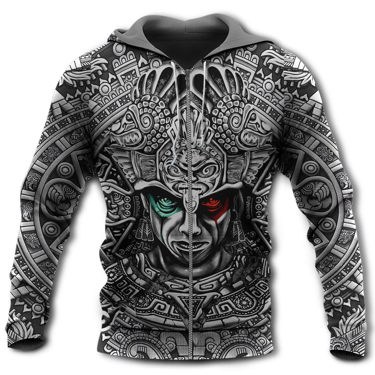 Aztec Warrior Powerful Hoodie For Cultural Expression Daily Style And Comfortable Outfits