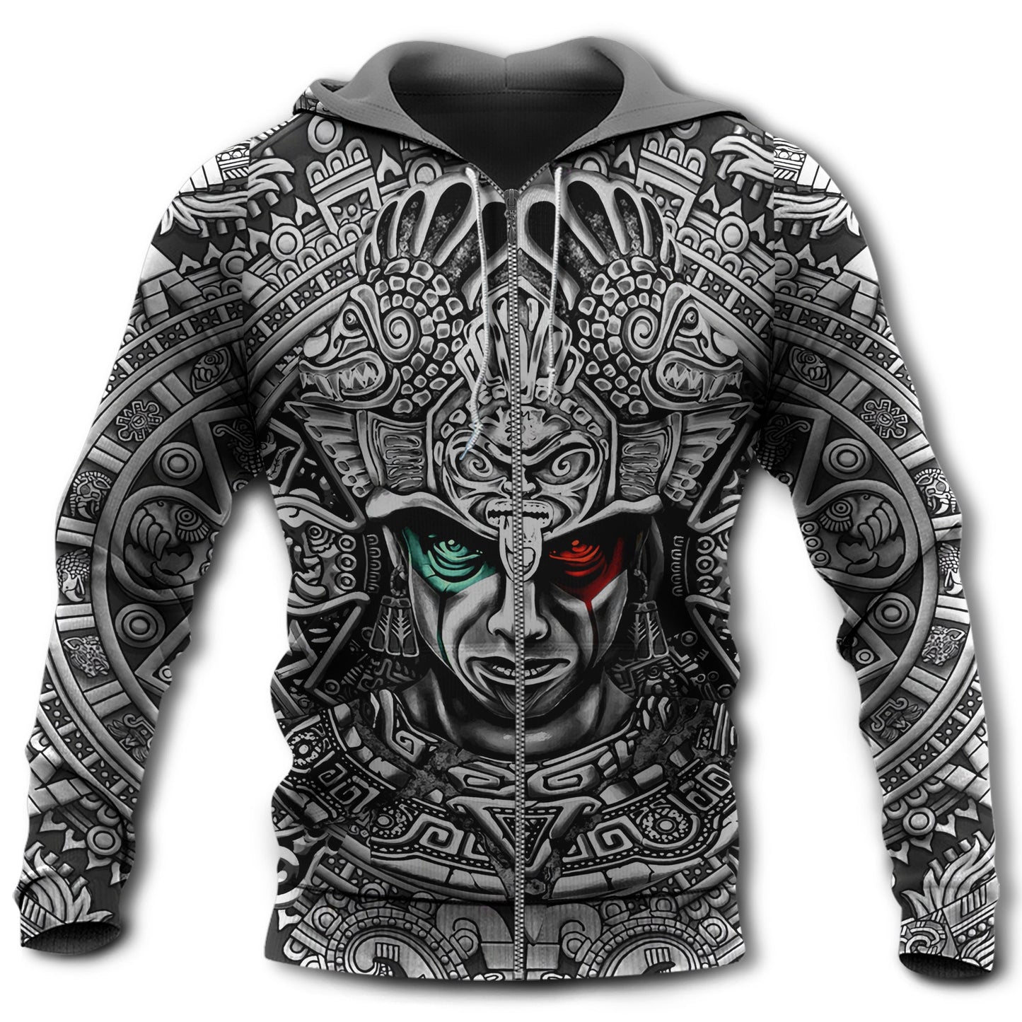Aztec Warrior Powerful Hoodie For Cultural Expression Daily Style And Comfortable Outfits