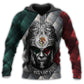 Red Blue Aztec Warrior Mexico Hoodie For Traditional Artwork Lovers Travel And Relaxed Daily Outfits