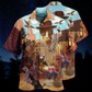 Cowboy Cats Vintage Hawaiian Shirt For Seasonal Celebration, Vacation Cruise, And Summer Event Style