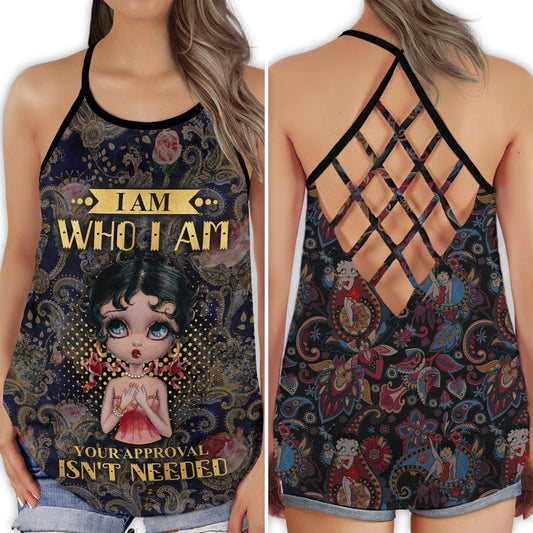 Cute Cartoon Bb Love It Fun Hollow Tank Top For Yoga Workouts And Casual Wear