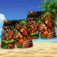 BBQ Food Beach Shorts Pattern Detail For Leisure Travel And Distinctive Seasonal Style