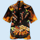 BBQ Hot Fire Hawaiian Shirt Design View For Casual Summer Styling