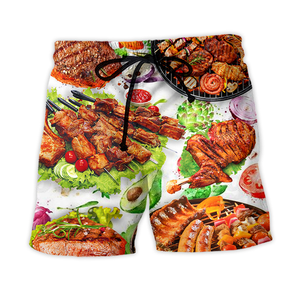 BBQ Beach Shorts For Casual Day Trips And Leisure And Relaxation