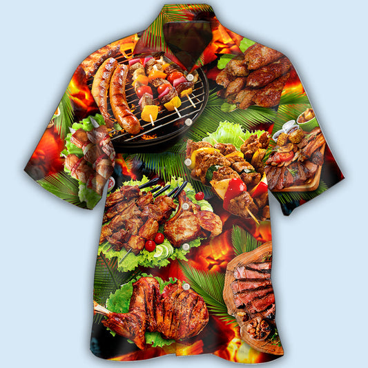 Food BBQ Hawaiian Shirt For Hobby Lovers, Coastal Trips, And Relaxed Everyday Wear