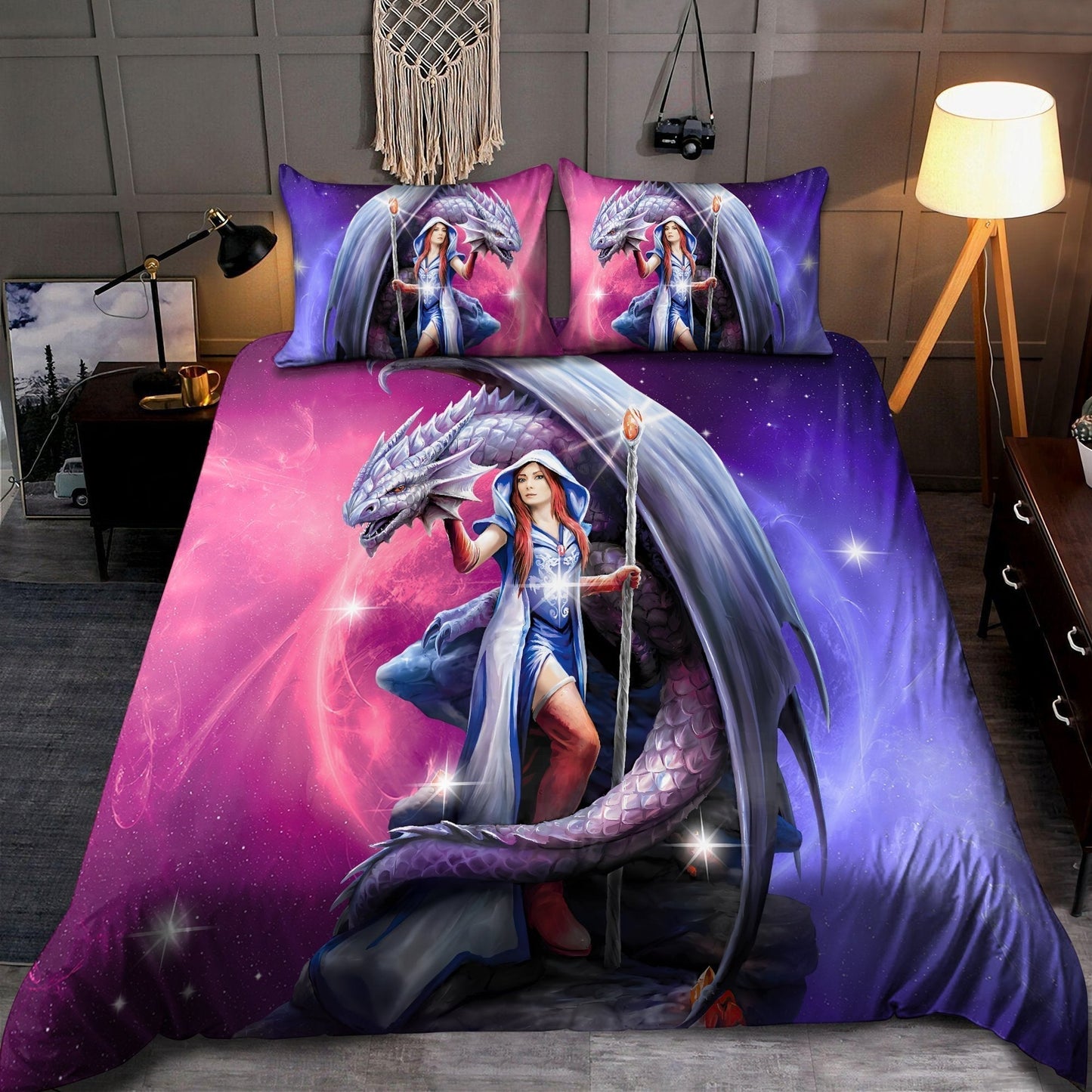 Dragon Love Fantasy Bedding Cover For Fantasy Bedroom Decor
