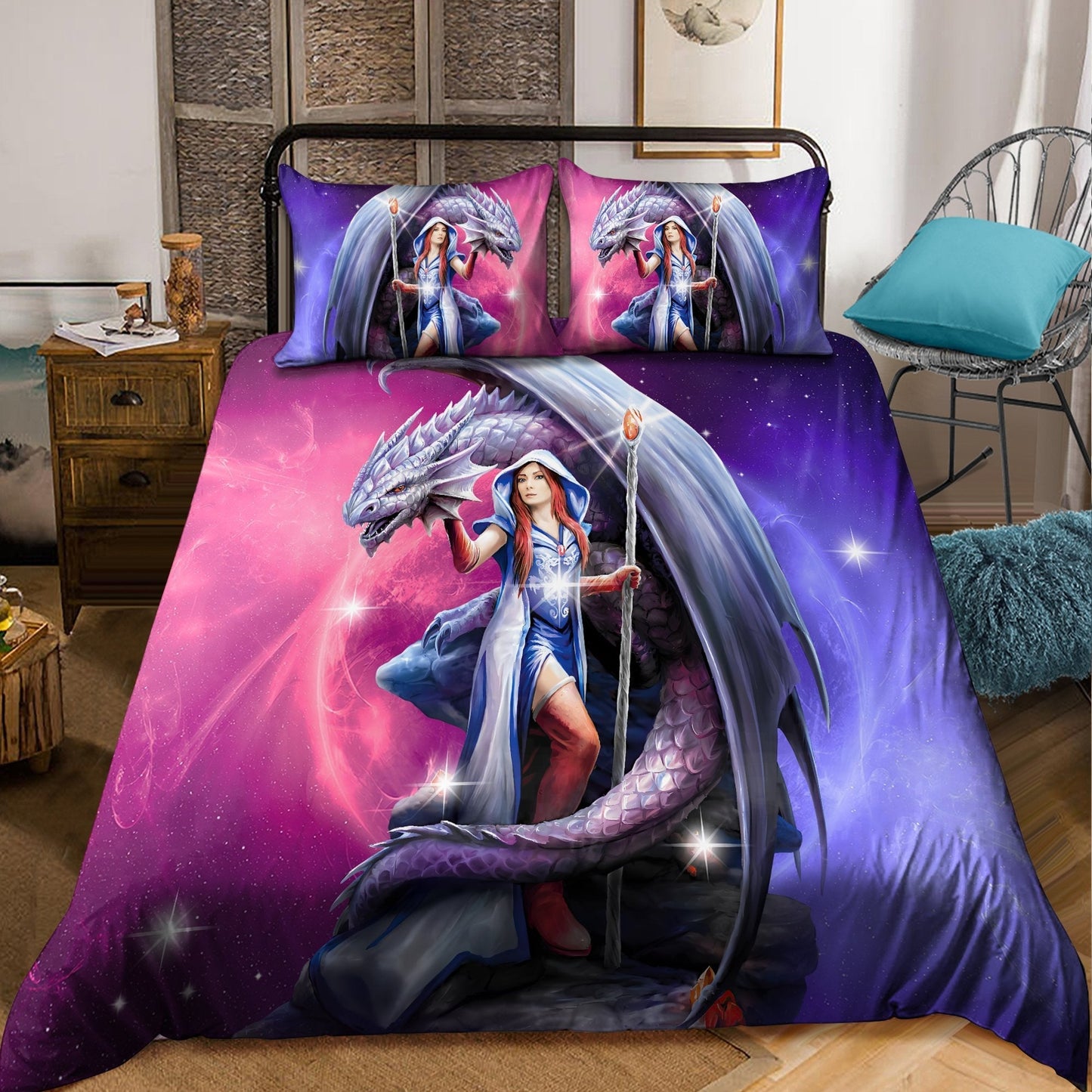 Dragon Fantasy Bedding Cover For Fantasy Bedroom Decor