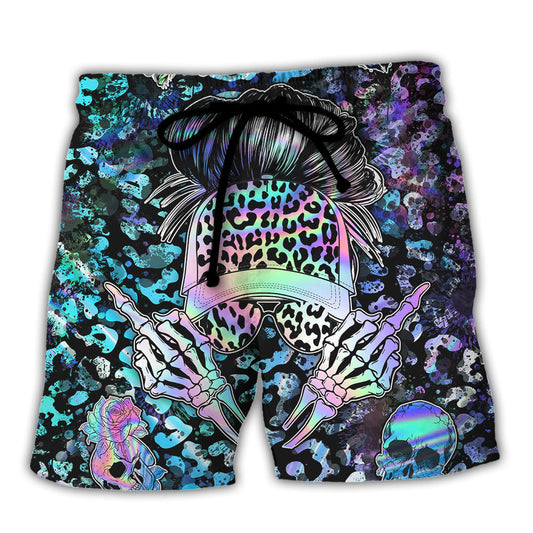Skull Confidence Message About Being The Wrong Beach Shorts For Bold Summer Vacation Style