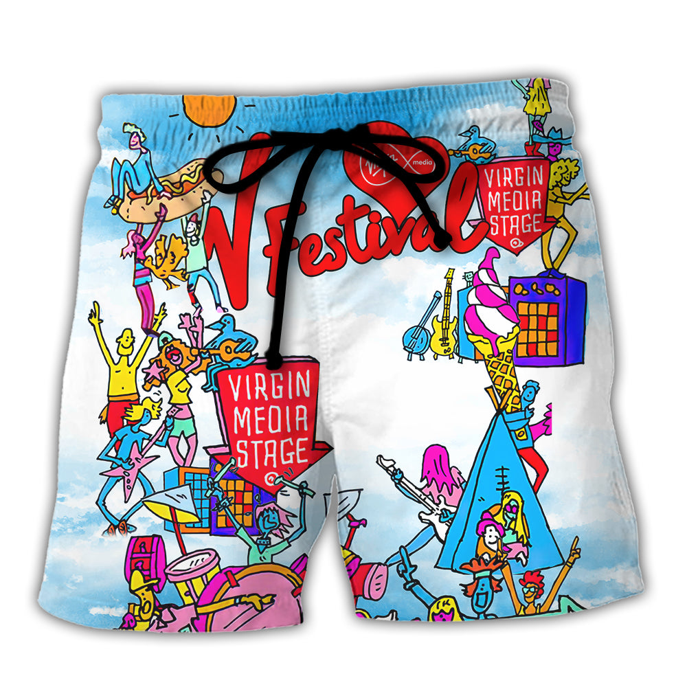 Music Live Music Festival Beach Shorts For Oceanfront Escapes And Lightweight Summer Style