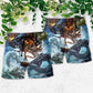 Dragon Battle Of Gods Fantasy Beach Shorts Artwork Detail For Comfortable Everyday Summer Wear