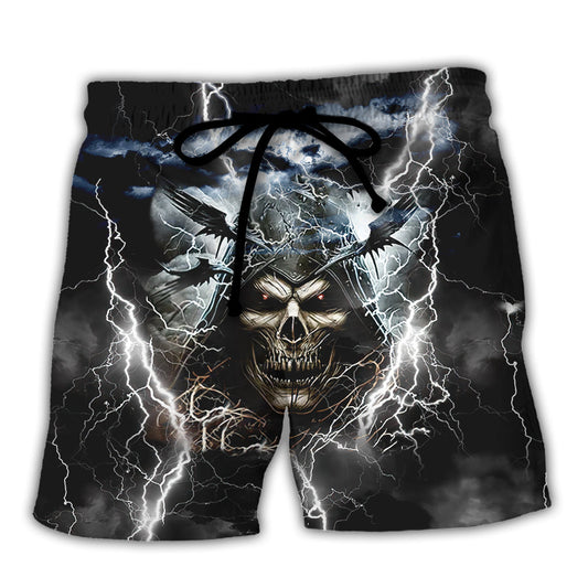 Skull Beach Shorts For Beach Days And Laid Back Styling