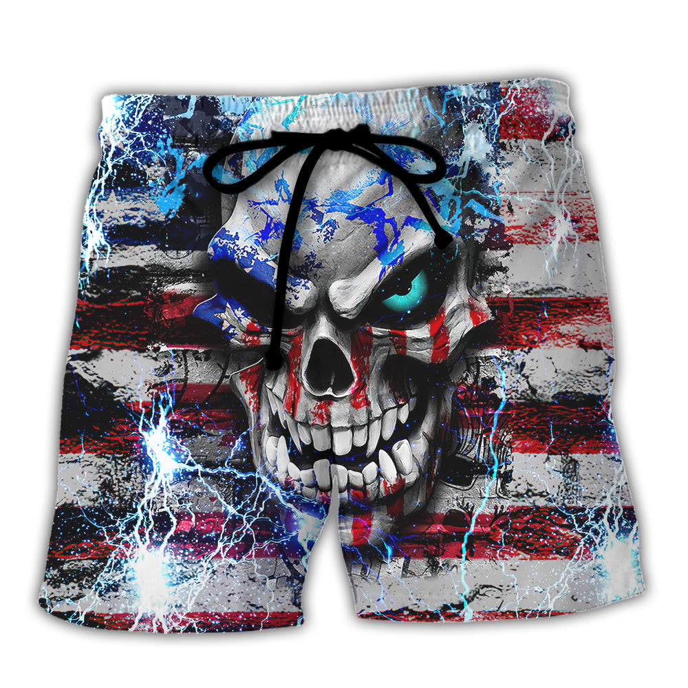 Skull Beach Shorts For Weekend Travel And Bright Seasonal Outfits