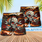 Skull Beach Shorts Pattern Detail For Casual Outings And Thoughtful Gift Giving