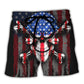 Skull Americana Grill Beer Beach Shorts Pattern Detail For Summer Travel And Thoughtful Gift Giving