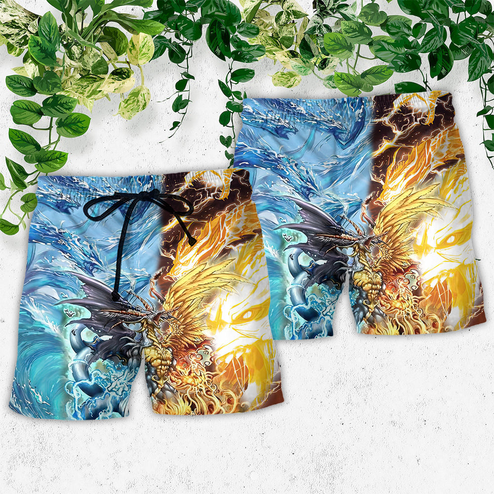 Immortal Dragon Fantasy Beach Shorts For Sunny Holidays And Comfortable Daily Styling