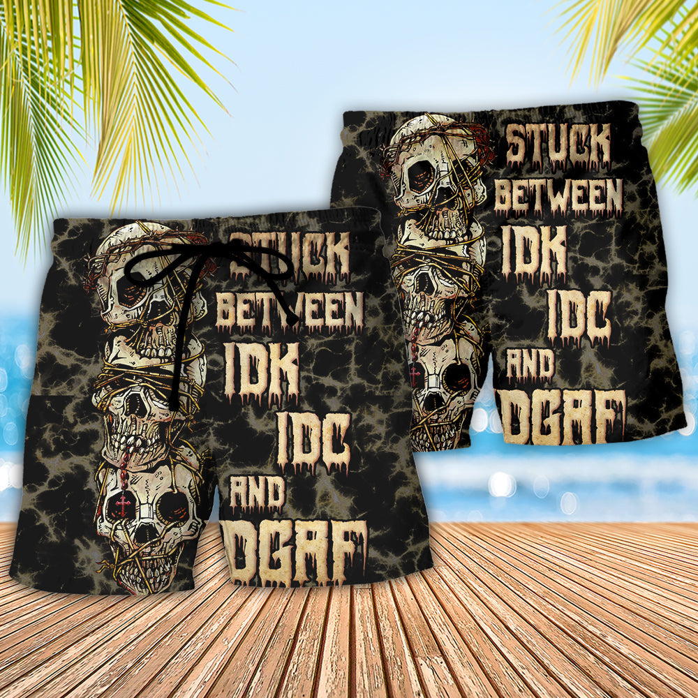 Skull Beach Shorts Pattern Detail For Poolside Fun And Weekend Casual Style