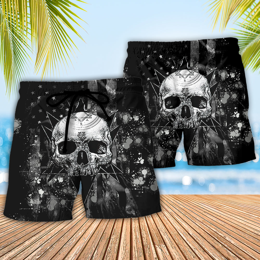 Skull Beach Shorts Pattern Detail For Seaside Leisure And Thoughtful Gift Giving