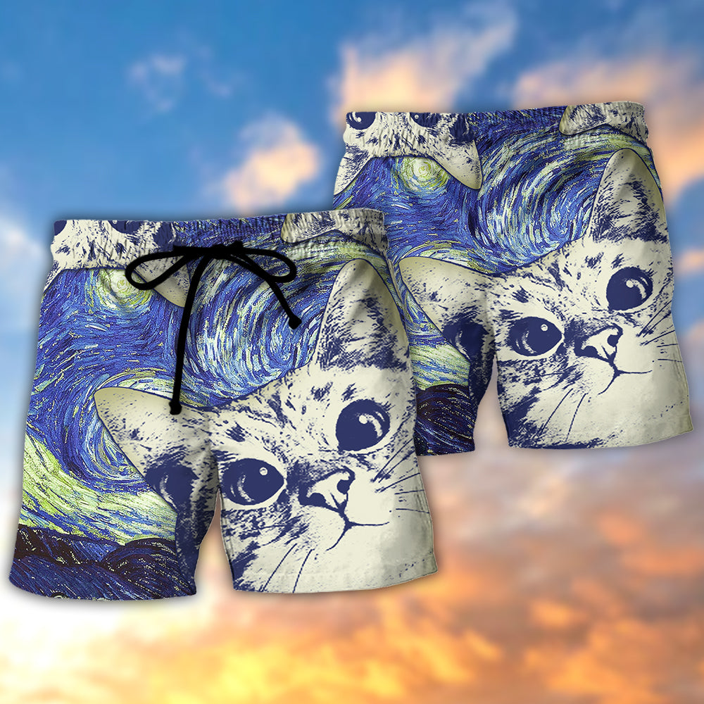 Cat Love Life Cute Style Beach Shorts For Relaxed Warm Weather Wear