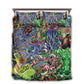 Hippie Funny Octopus Love Music Colorful Ocean Bedding Cover For Boho Bedroom Decor