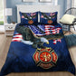 American Eagle Firefighter Love Bedding Cover For Nature Bedroom Decor