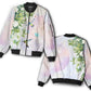 Bird happy with flowers - Bomber jacket - BOMJ03NVC310821 - Owls Matrix LTD
