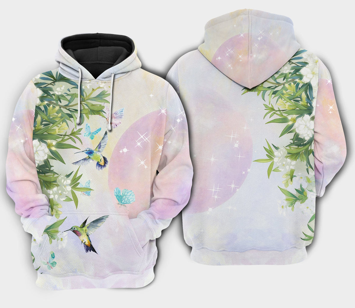 Unisex Hoodie / S Bird happy with flowers - Bomber jacket - BOMJ03NVC310821 - Owls Matrix LTD