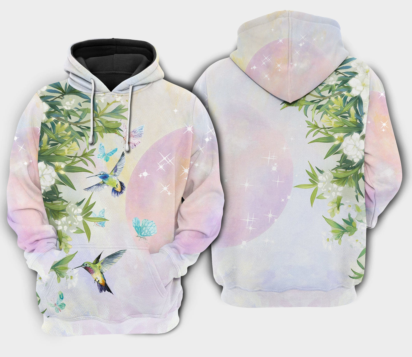 Unisex Hoodie / S Bird happy with flowers - Bomber jacket - BOMJ03NVC310821 - Owls Matrix LTD