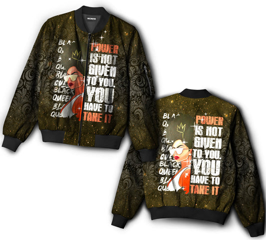 Black girl power - Bomber jacket - BOMJ01NVC010921-Owls Matrix