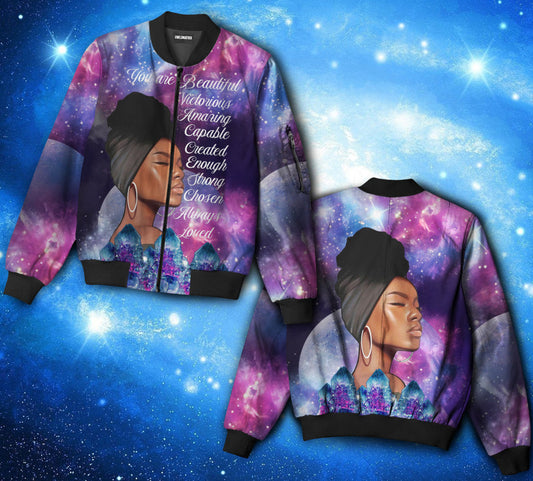 Black girl enough strong - Bomber jacket - BOMJ05TNH310821-Owls Matrix