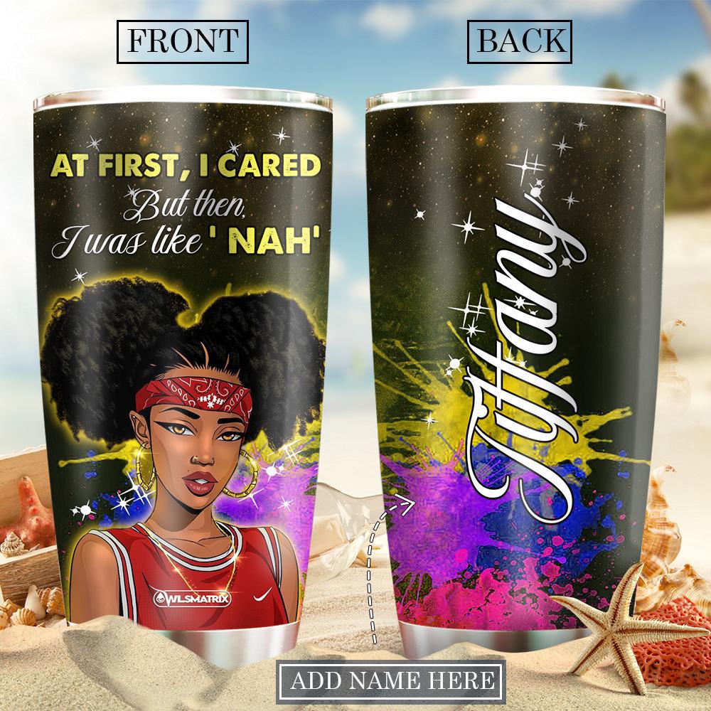Black Woman Powerful Personalized 20 Oz Tumbler For Coffee Travel And Daily Drinks