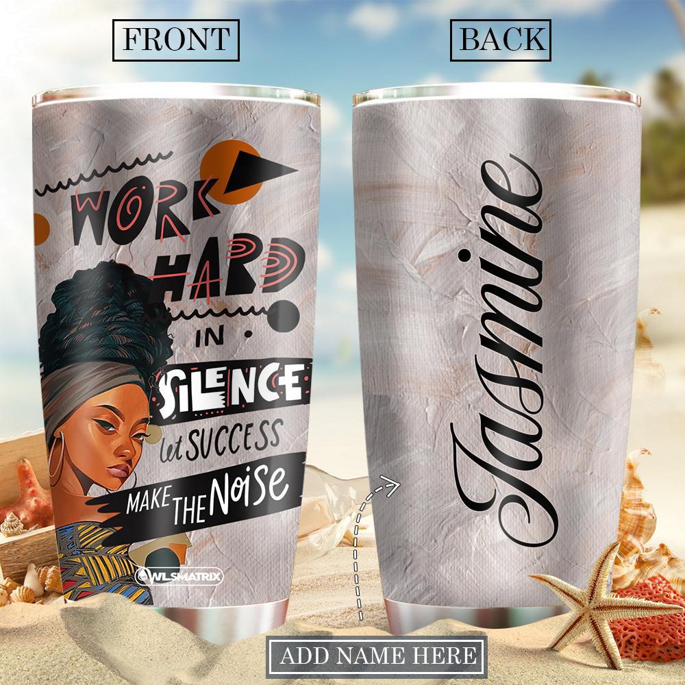 Black Woman Powerful Personalized 20 Oz Tumbler For Coffee Travel And Daily Drinks