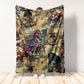 Skull Pirate Hunting Flannel Blanket For Cozy Bedroom Sofa Decor