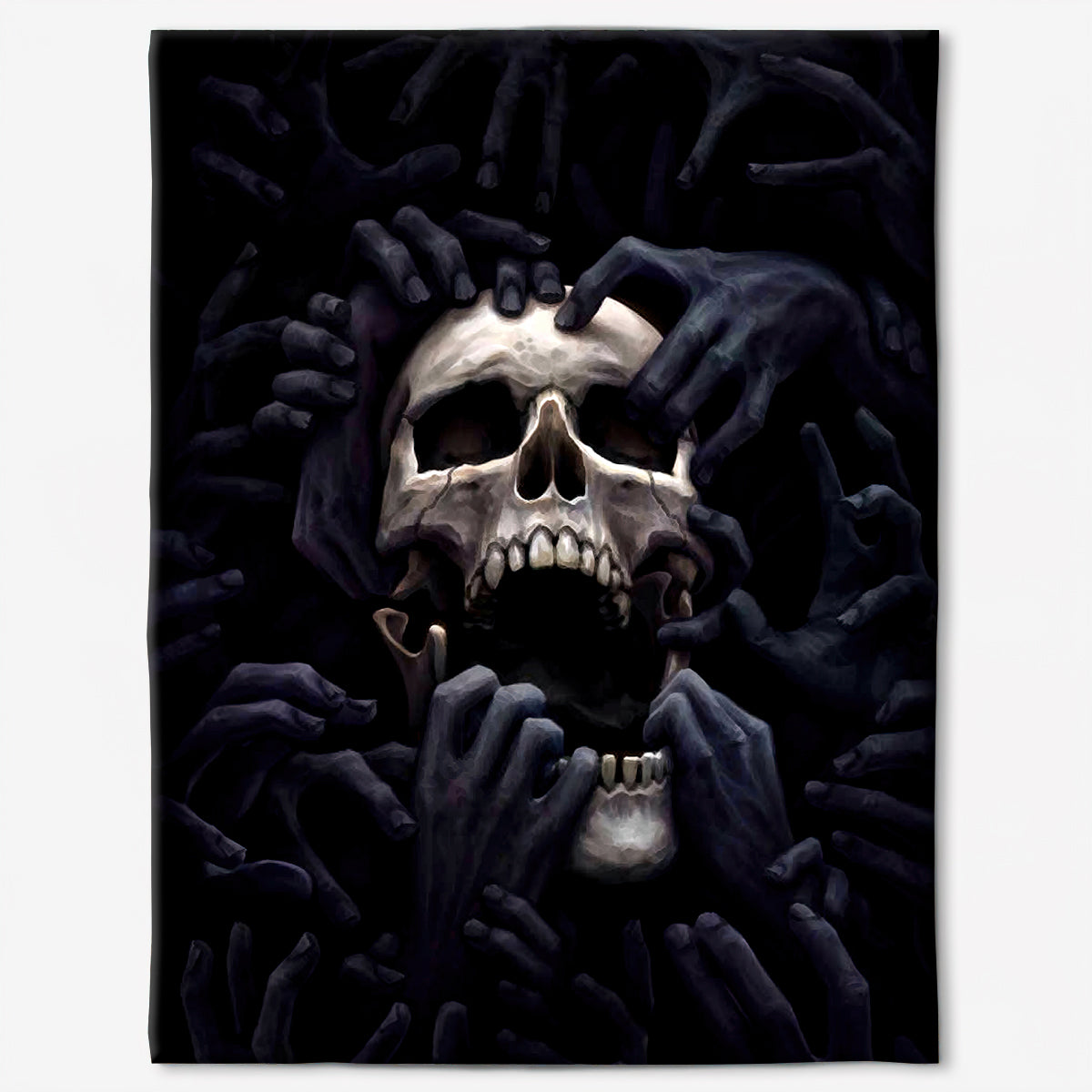 Skull Love Darkness Flannel Blanket For Cozy Bedroom Sofa Decor