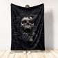 Skull Love Darkness Flannel Blanket For Cozy Bedroom Sofa Decor
