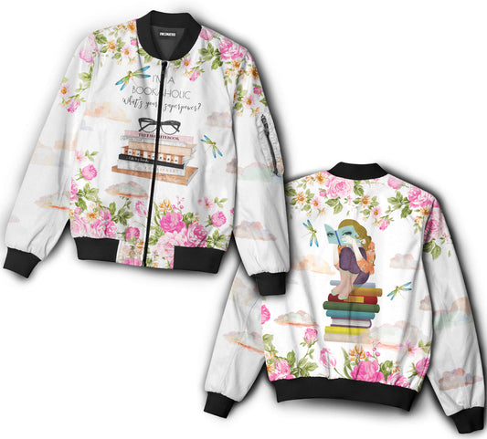 Book i'm a bookaholic - Bomber jacket - BOMJ06TNH010921-Owls Matrix