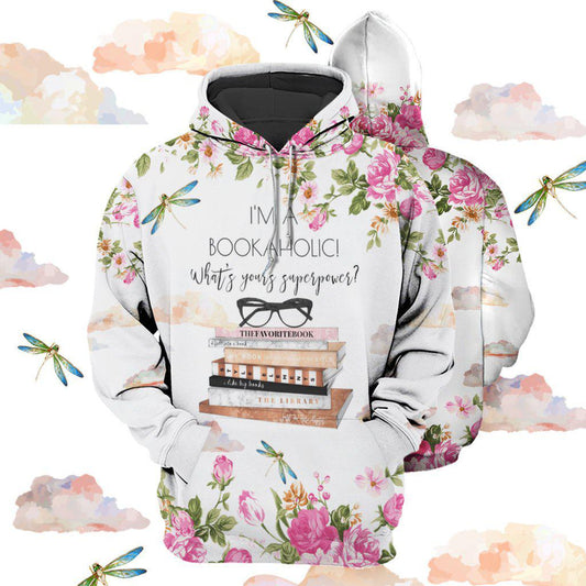 Book Bookaholic Hoodie For Casual Streetwear Travel And Everyday Comfort