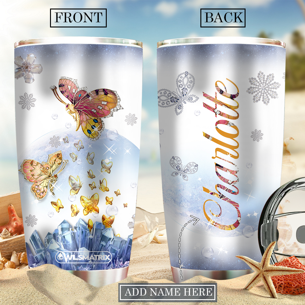 Butterfly Beautiful In Sky Personalized 20 Oz Tumbler For Coffee Travel And Daily Drinks