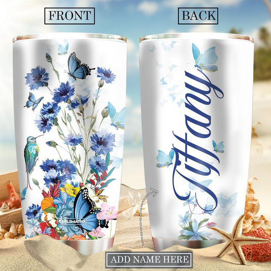 Floral Butterfly Beautiful In Sky Personalized 20 Oz Tumbler For Coffee Travel And Daily Drinks