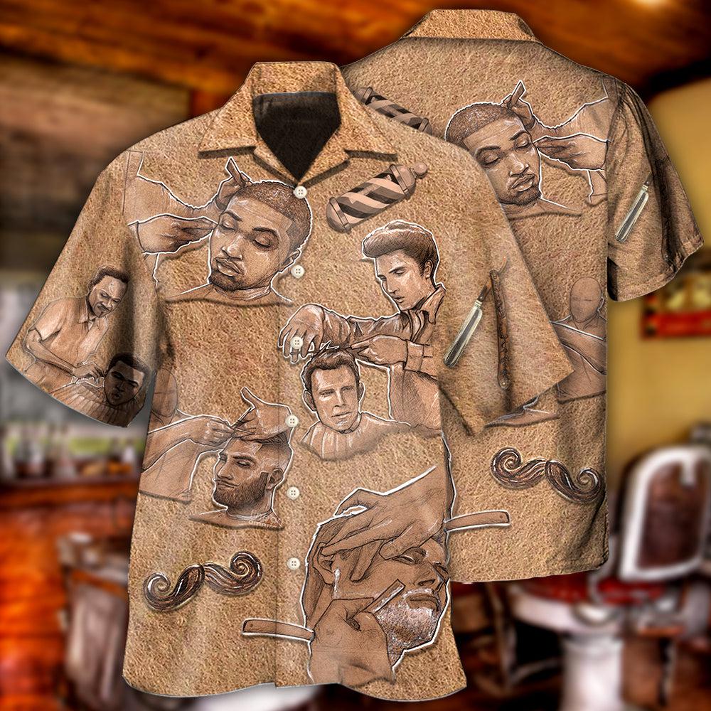 Barber Hawaiian Shirt For Coastal Adventures And Warm Weather Wear