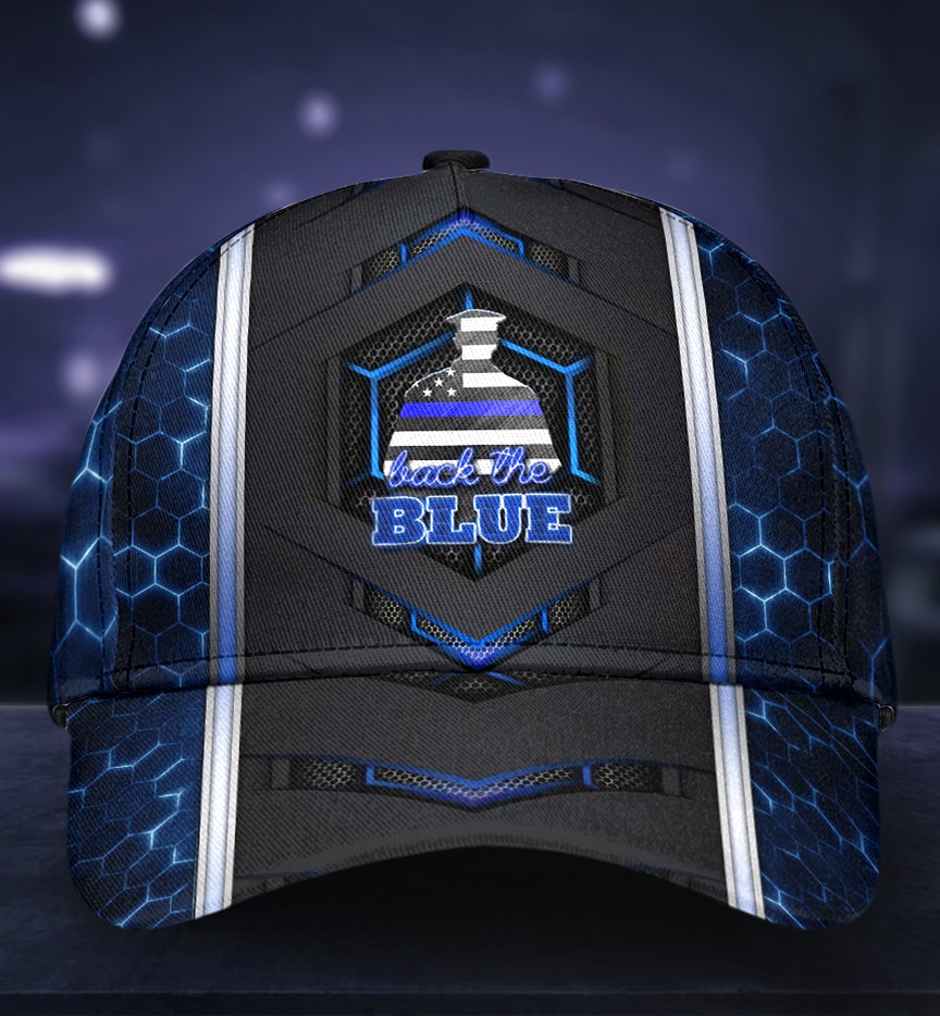 Back The Blue Neon Police Classic Cap For Everyday Accessories Vacations And Outdoor Fun