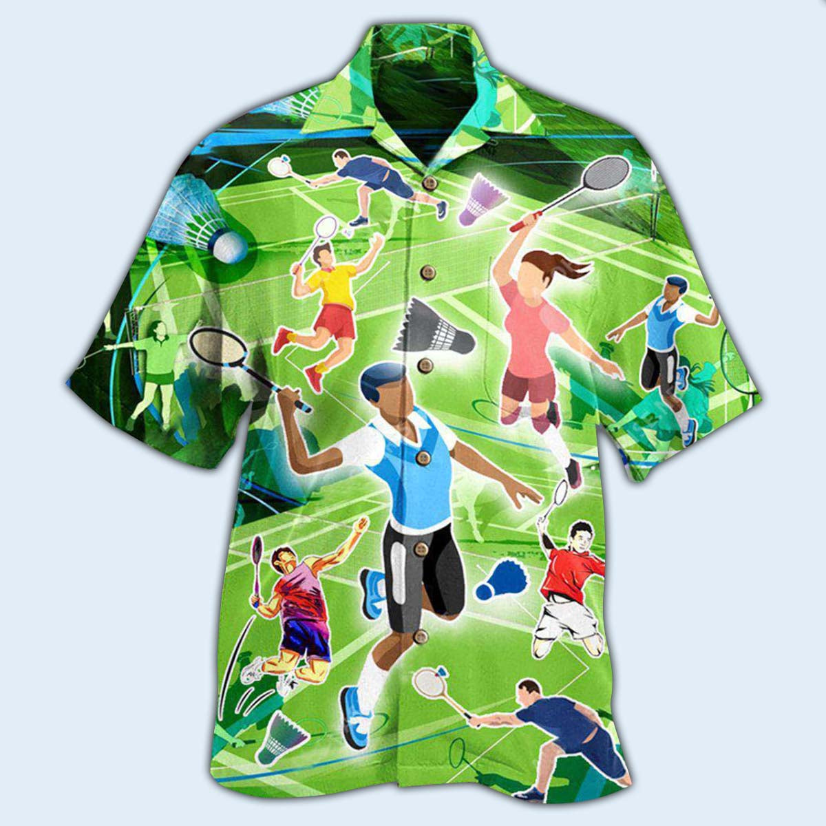 Badminton Hawaiian Shirt With All Over Print For Warm Weather Adventures Parties And Daily Comfort