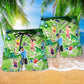 Life Is Better With Badminton Funny Beach Shorts Design Detail For Casual Warm Weather Outfits