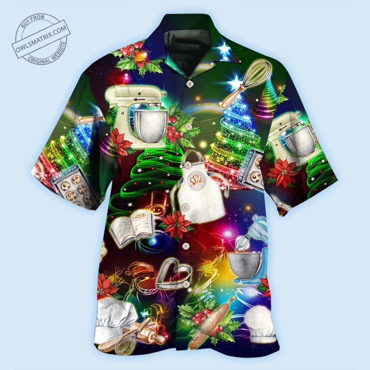 Baking Vibrant Christmas Hawaiian Shirt For Christmas Gatherings, Resort Trips, And Cheerful Seasonal Style